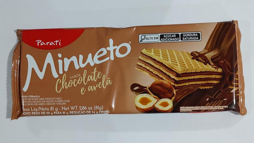 WAFER DE CHOC c/ AVELÃ 36x81g Minueto
