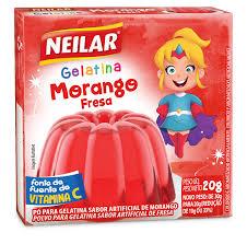GELATINA 48 X 20 GR MORANGO NEILAR