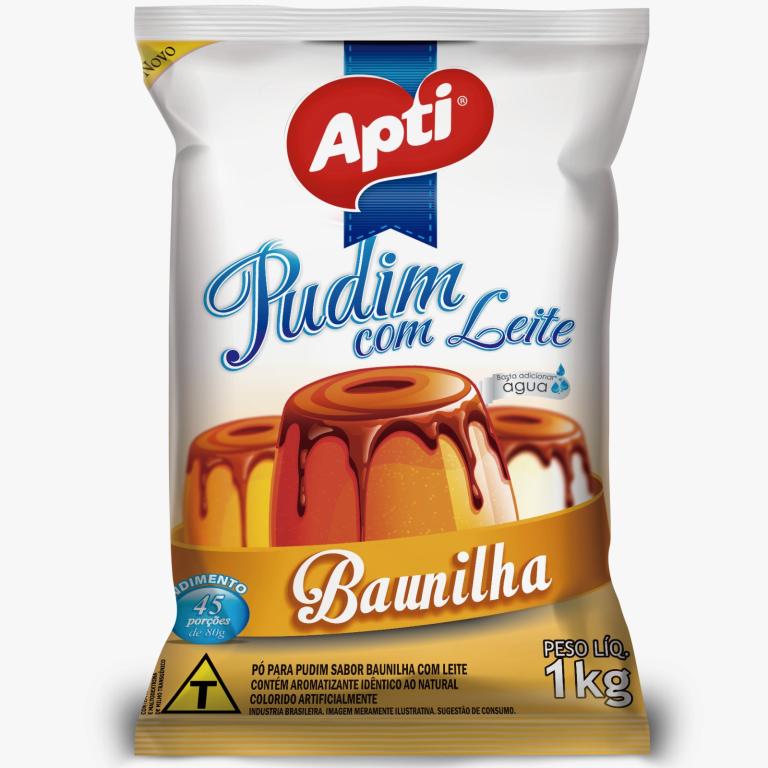 PUDIM COM LEITE BAUNILHA APTI 6 X 1KG PACOTE