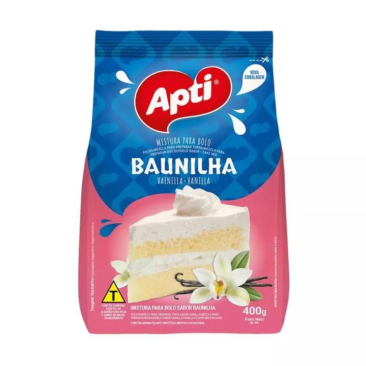 BOLO BAUNILHA APTI 12 X 400G PACOTE 4S