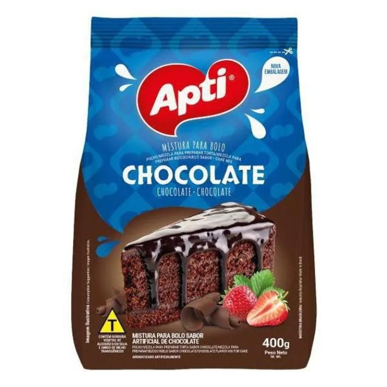 BOLO CHOCOLATE APTI 12 X 400G PACOTE 4S