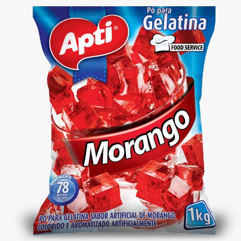 GELATINA MORANGO APTI 12 X 1KG PACOTE