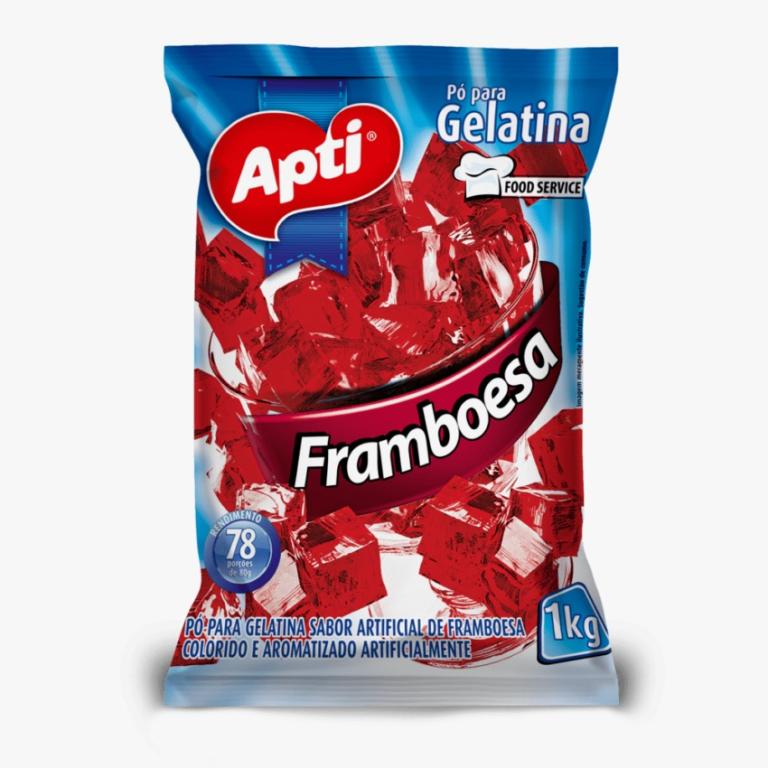 GELATINA FRAMBOESA APTI 12 X 1KG PACOTE