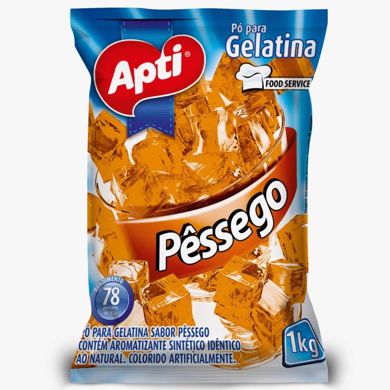 GELATINA PESSEGO APTI 12 X 1KG PACOTE