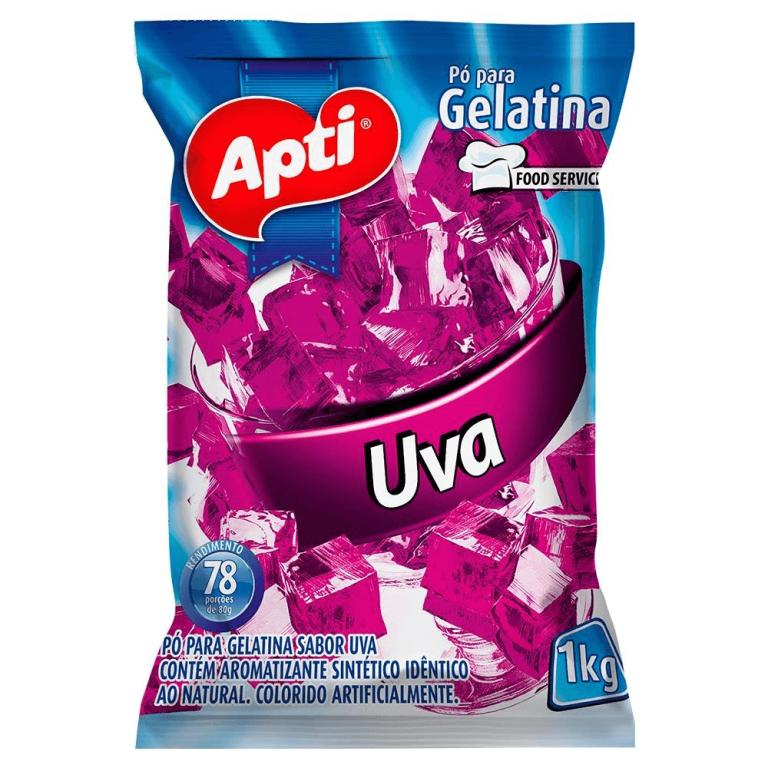 GELATINA UVA APTI 12 X 1KG PACOTE
