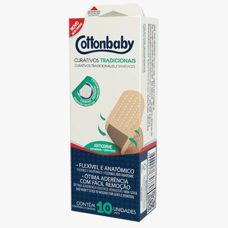 CURATIVOS COTTONBABY TRADICIONAIS C/ 10 UNID PCTE C/12