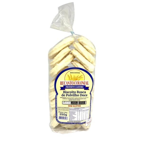 BISC. ROSCA POLVILHO DOCE 250G COLONIAL C/25