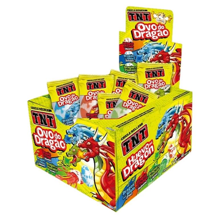 CHICLE TNT OVO DE DRAGAO SORTIDO 20X40UN
