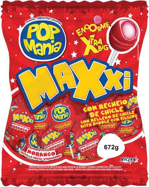 PIRULITO POP MANIA MAXXI MORANGO C/ 24 X 28G