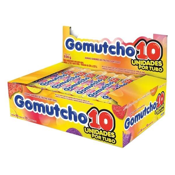 BALA GOMA GOMUTCHO10 TUBO SORTIDO 15X30UN