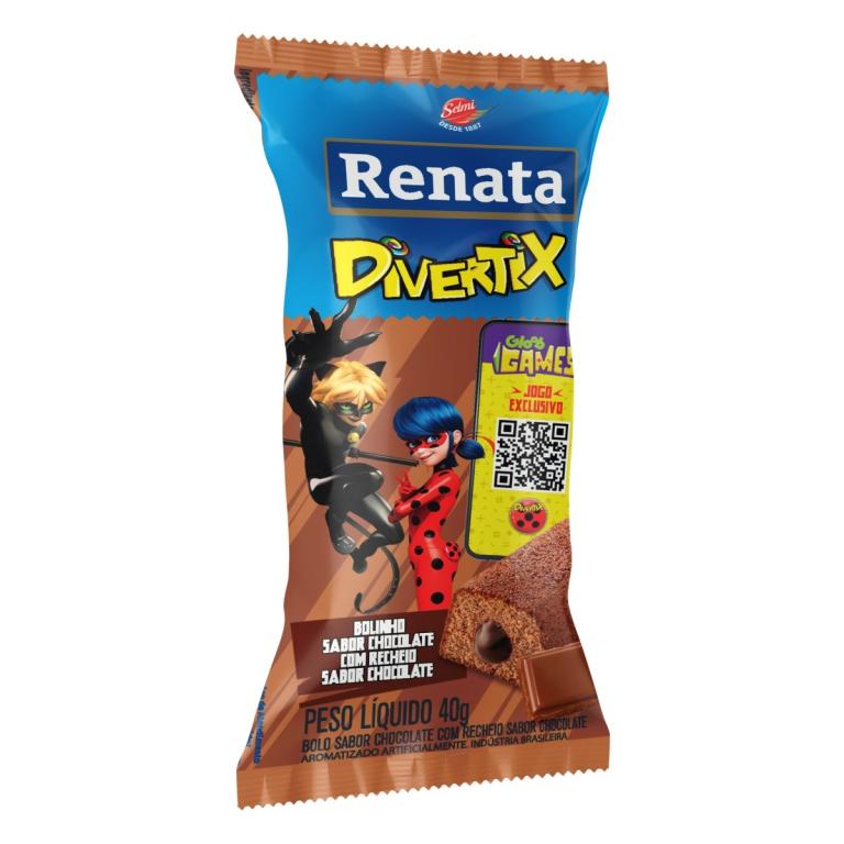 MINIBOLO DIVERTIX LJ CHOC/CHOC   CX C/ 20 UNID 40 GRS