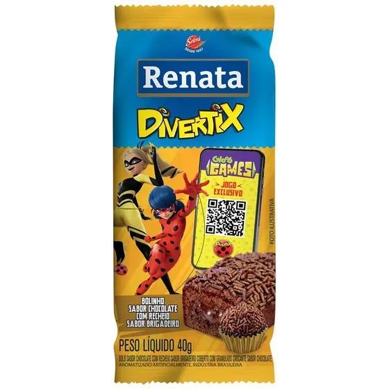 MINIBOLO DIVERTIX LJ BRIGADEIRO  CX C/ 20 UNID 40 GRS