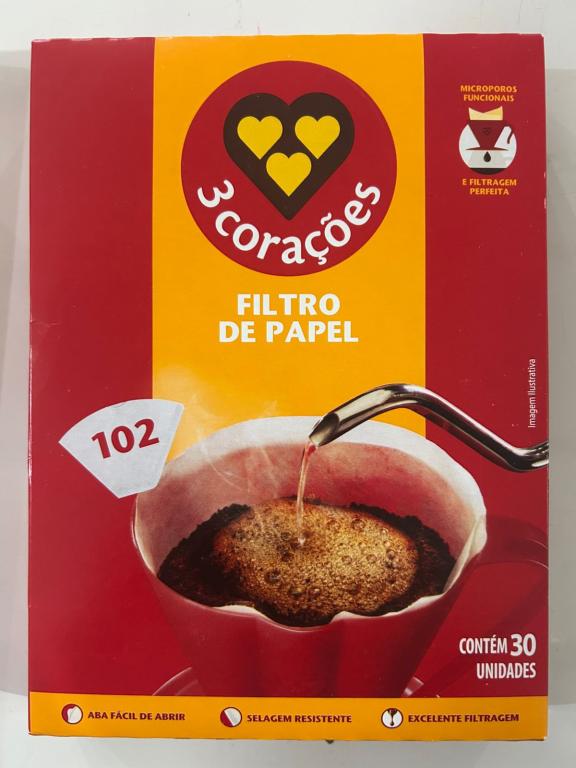 FILTRO PAPEL P/CAFE 3CORACOES 102