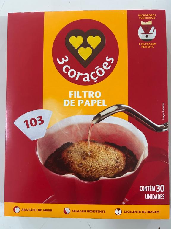 FILTRO PAPEL P/CAFE 3CORACOES 103