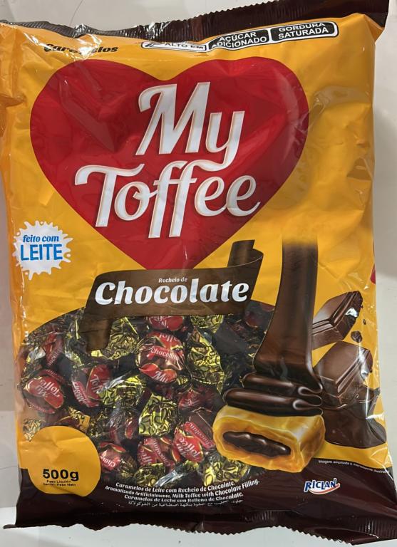 BALA MY TOFFEE LEITE COM RECHEIO CHOCOLATE 14X500G
