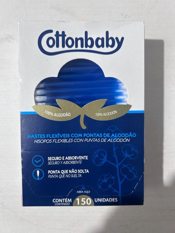 Hastes Flexiveis Cottonbaby Cx 150un x 60
