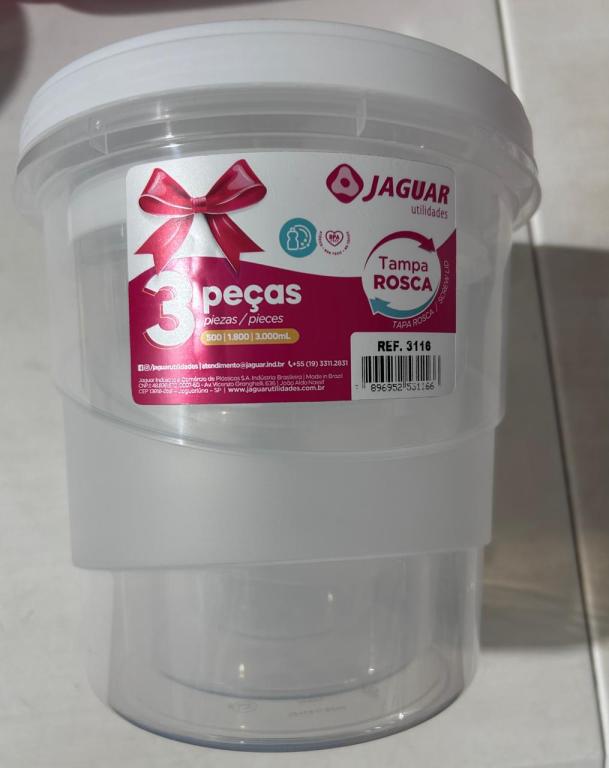 CONJ. 03 PCS MANT. ROSCA (500/1800/3000ML) JAGUAR