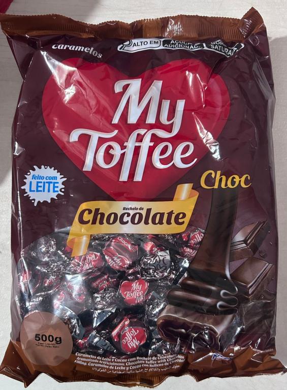 BALA MY TOFFEE CHOCOLATE COM RECHEIO CHOCOLATE 14X500G