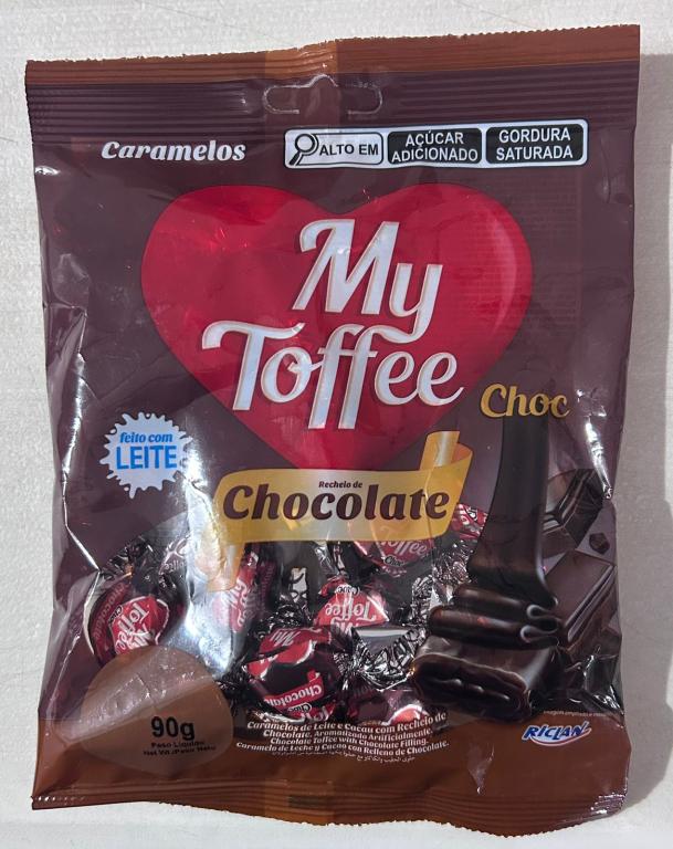 BALA MY TOFFEE CHOCOLATE COM RECHEIO CHOCOLATE 15X90G