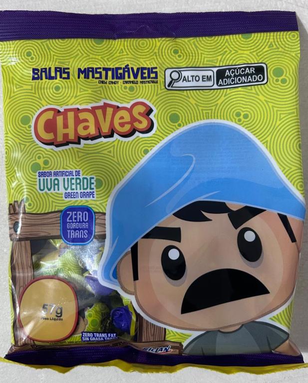 BALA MASTIGAVEL CHAVES UVA VERDE 40X57G
