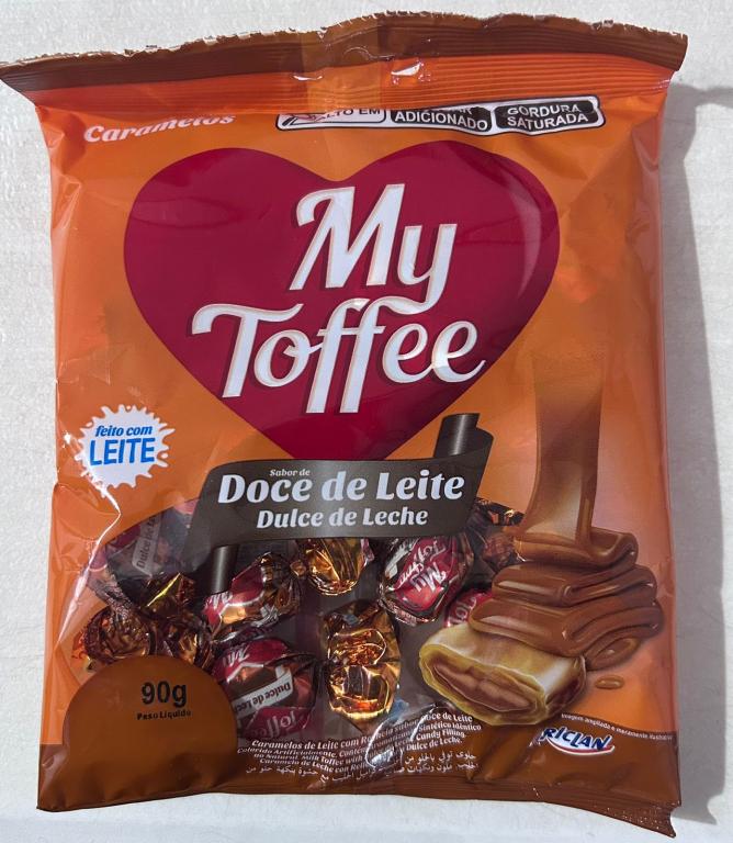 BALA MY TOFFEE DOCE DE LEITE 15X90G