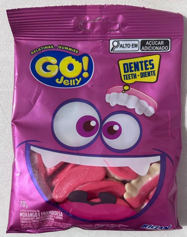 BALA GELATINA GO JELLY DENTADURA 12X70G
