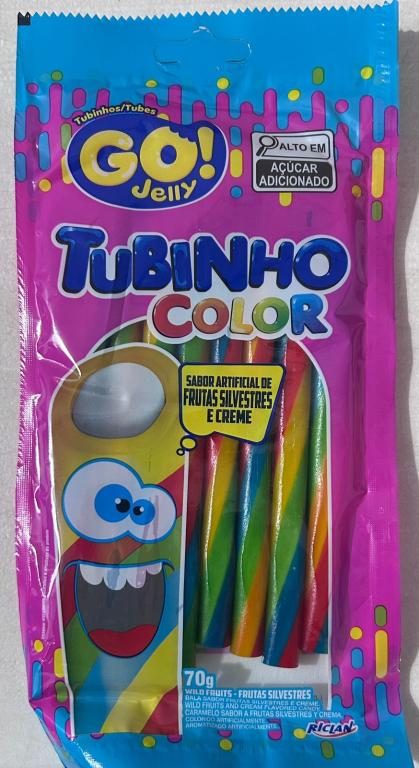 BALA TUBINHO GO JELLY COLOR FRUTAS 12X70G