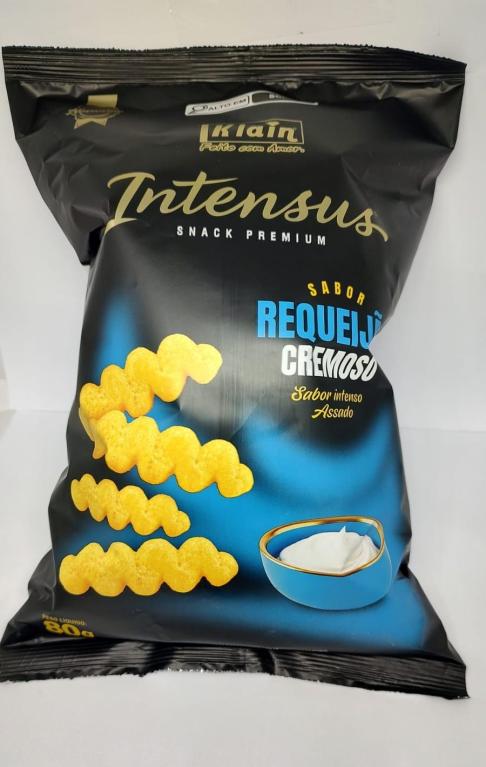 SALGADINHO INTENSUS SABOR REQUEIJÃO CREMOSO 80g X 12 UNID KLAIN