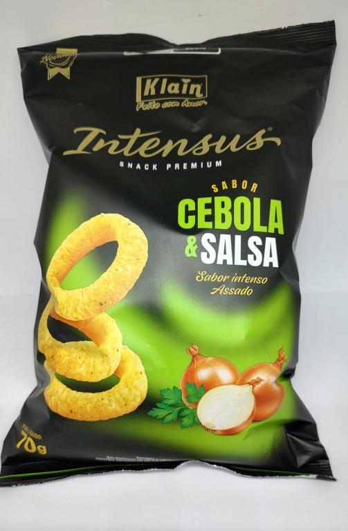 SALGADINHO INTENSUS SABOR SALSA E CEBOLA  70g X 12 UNID KLAIN