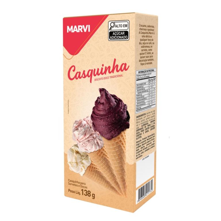 CASQUINHA B DOCE BAUNILHA - 138 G C/ 12 UNID MARVI