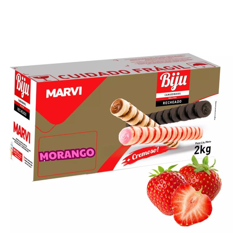 BIJU RECHEADO MORANGO 2,0 KG MARVI