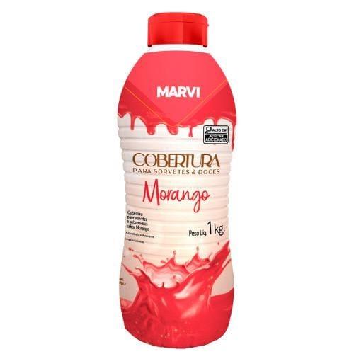 COBERTURA SORV MORANGO 1,0 KG MARVI