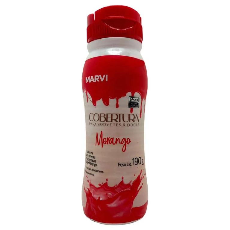 COBERTURA SORV MORANGO - 190 G MARVI