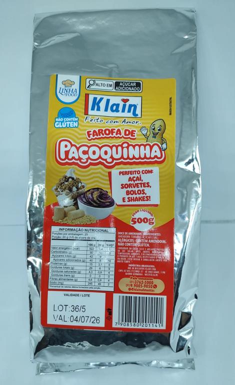 Farofa de Pacoquinha 500g - Caixa 12 unidades