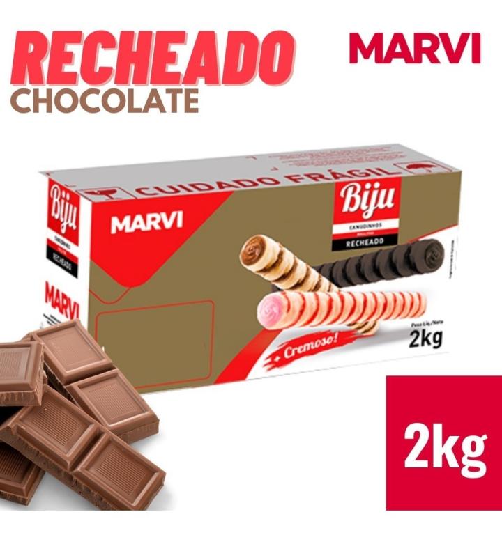 BIJU RECHEADO CHOCOLATE 2,0 KG MARVIM