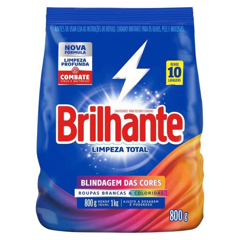 DET. PO BRILHANTE LIMP TOTAL 800 GRS SACHE