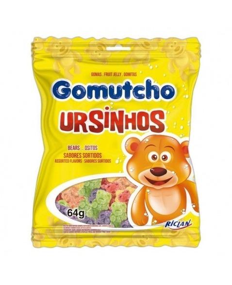 BALA GOMA GOMUTCHO URSINHOS SORTIDO 40X64G