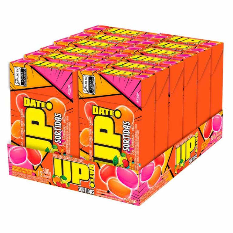 CONFEITO MASTIGAVEL UP FRUTAS SORTIDAS 12UN