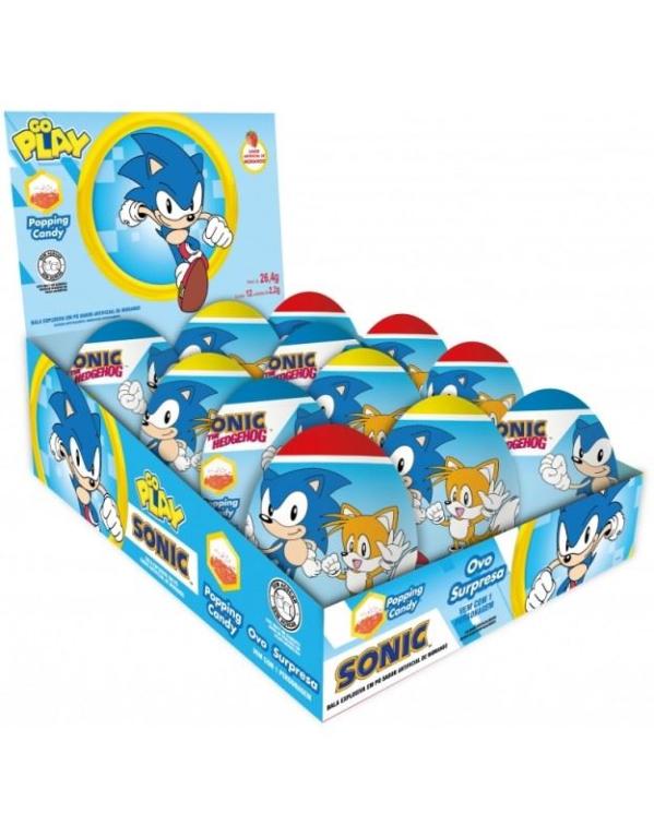 BALA EM PO C/ OVO SURPRESA  SONIC MO 12UN