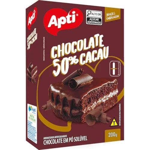 CHOCOLATE EM PO 50% APTI 12 X 200G CAIXA