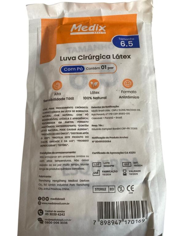 LUVA ESTERIL MEDIX 6,5