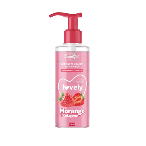 SABONETE LIQUIDO MORANGO LOVELY 200ML
