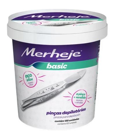 PINÇA DEPILATORIA MERHEJE POTE C/120 UNDS