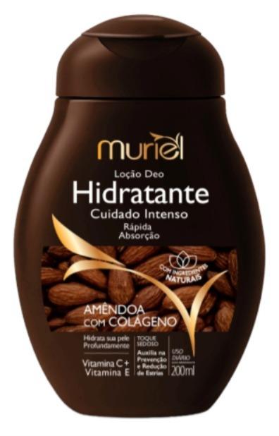 LOÇAO HIDRATANTE AMENDOA C/COLAGENO MURIEL 200ML