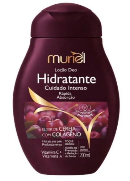 LOÇAO HIDRATANTE CEREJA C/COLAGENO MURIEL 200ML