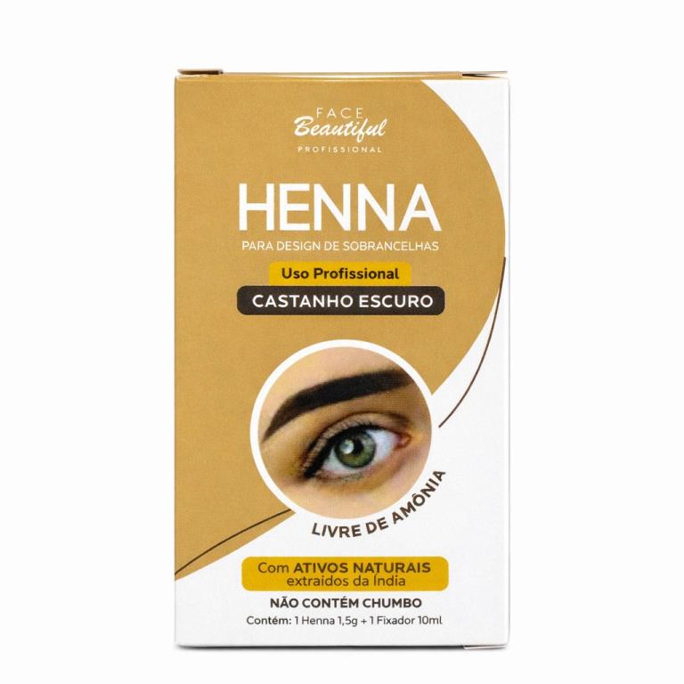 HENNA CASTANHO ESCURO FACE BEAUTIFUL