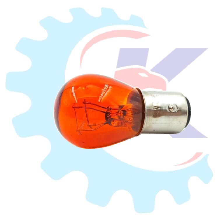 LAMPADA FREIO STOP 12V 21/5W CARRO/MOTO UNIVERSAL AMARELA (10PC) EMBUS