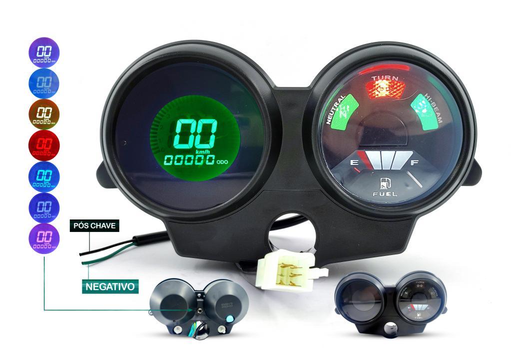 PAINEL COMPLETO TITAN 00 KS/ES 125 00-04 MARCADOR VELOCIDADE DIGITAL EMBUS