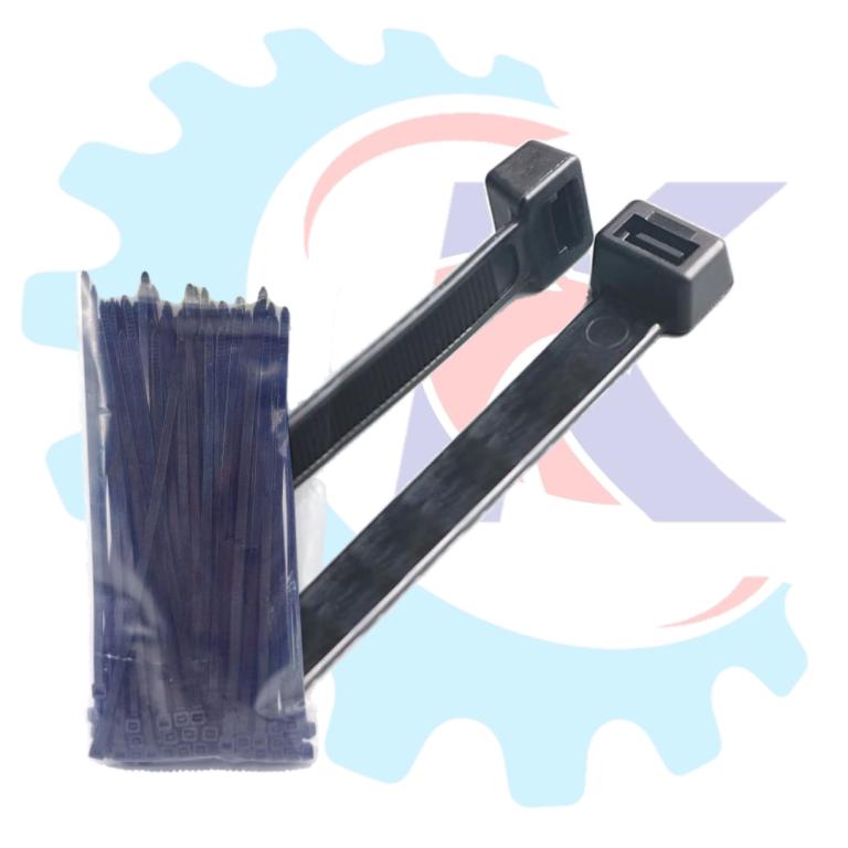 ABRACADEIRA NYLON PRETO 200MM X 4,8MM EMBALAGEM C/100 unidades EMBUS