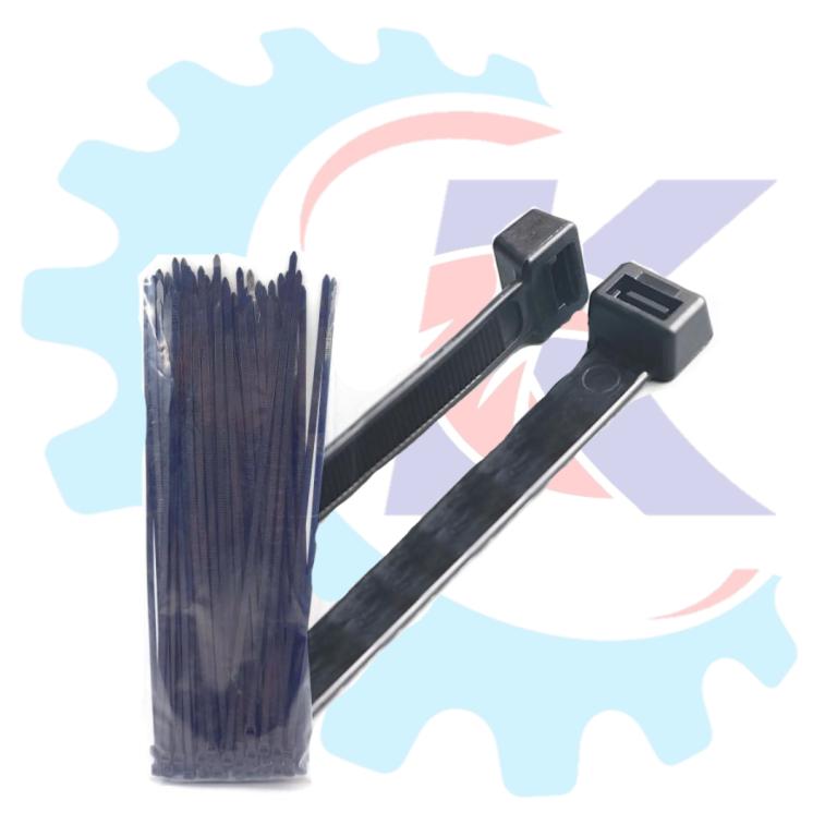 ABRACADEIRA NYLON PRETO 300mm X 4,8mm EMBALAGEM C/100 unidades EMBUS